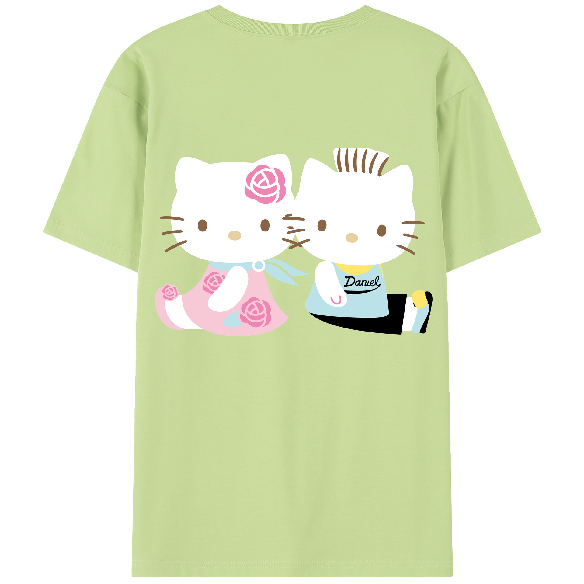 （画像用） Hello Kitty ハローキティ 綿100％半袖Tシャツ（背面プリント）